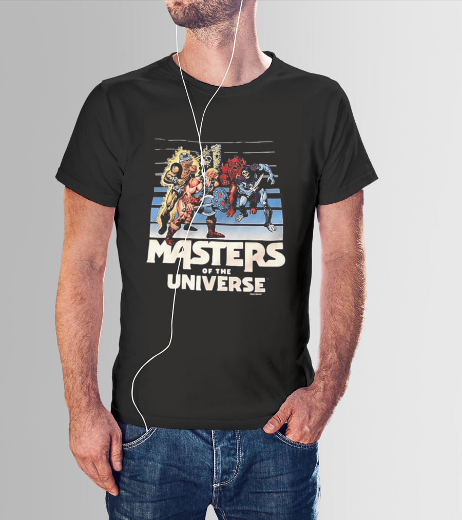 Masters Of The Universe He Man And Skeletor Battle Scene T-Shirt