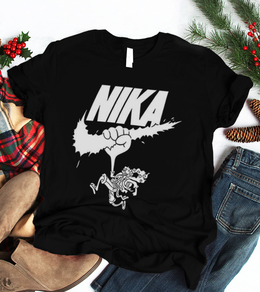 Nika Sun God One Piece Fist Logo Anime T-Shirt