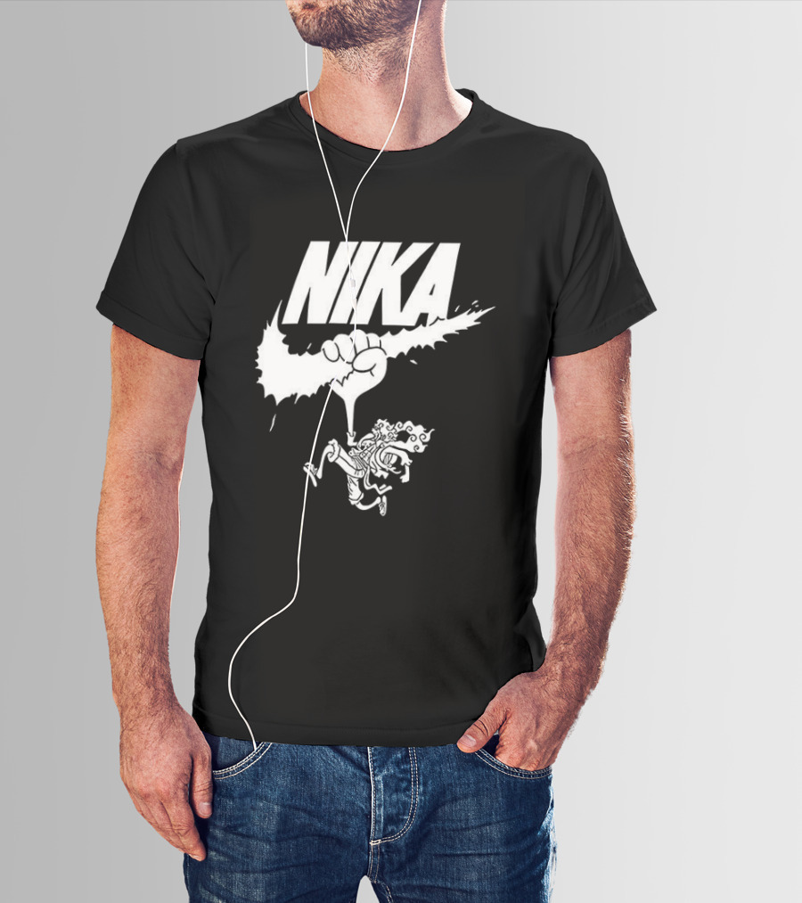 Nika Sun God One Piece Fist Logo Anime T-Shirt