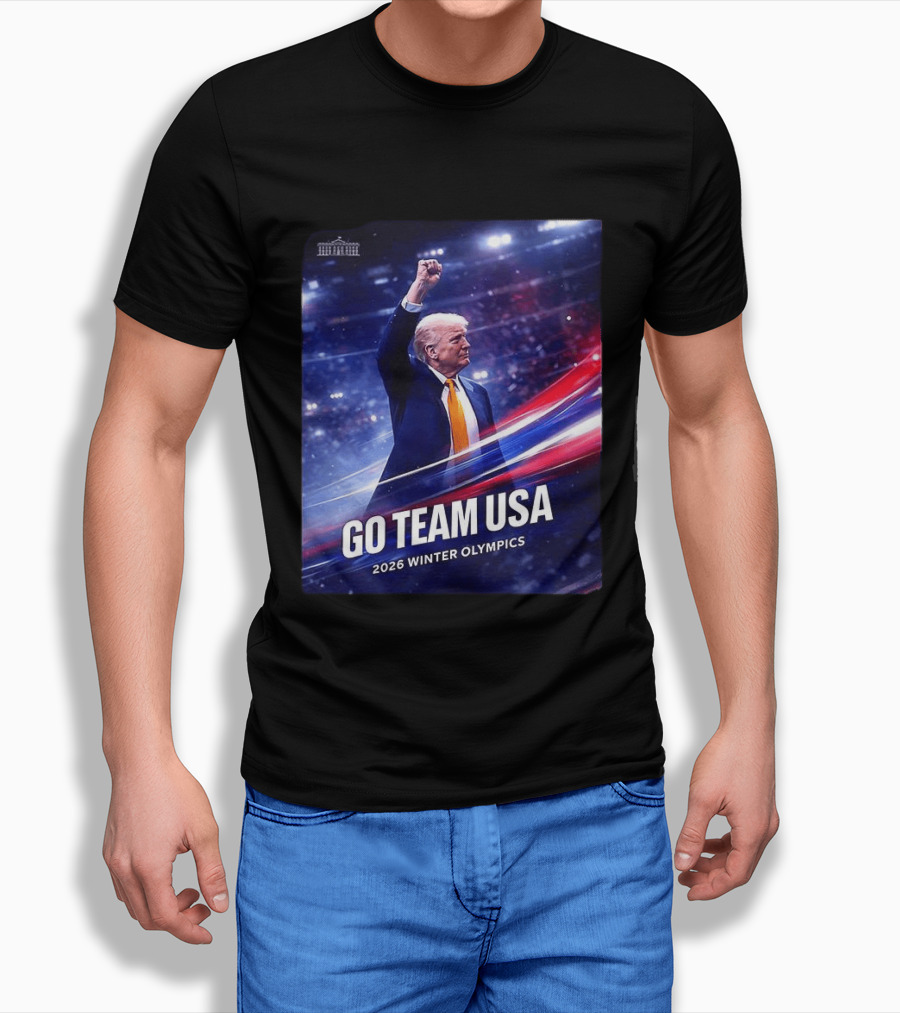 Go Team USA 2026 Winter Olympics Trump Cheer American Pride T-Shirt