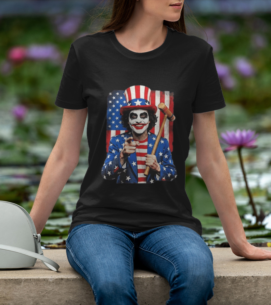 Uncle Jimmy USA Flag Joker Parody Patriotic Costume T-Shirt