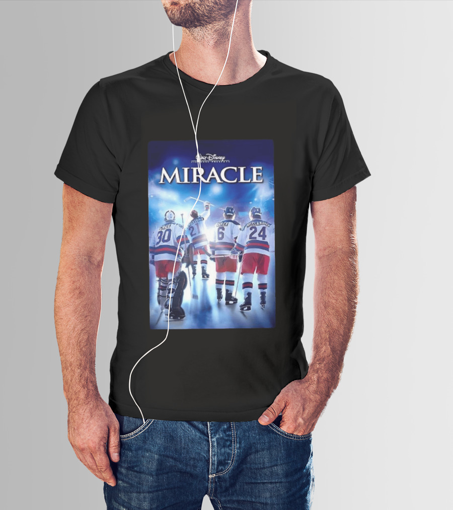 Walt Disney Pictures Presents Miracle NHL Craig Eruzione Baker McClanahan T-Shirt