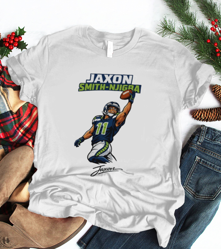 Jaxon Smith Njigba Seattle Football Catch Seahawks Number 11 T-Shirt