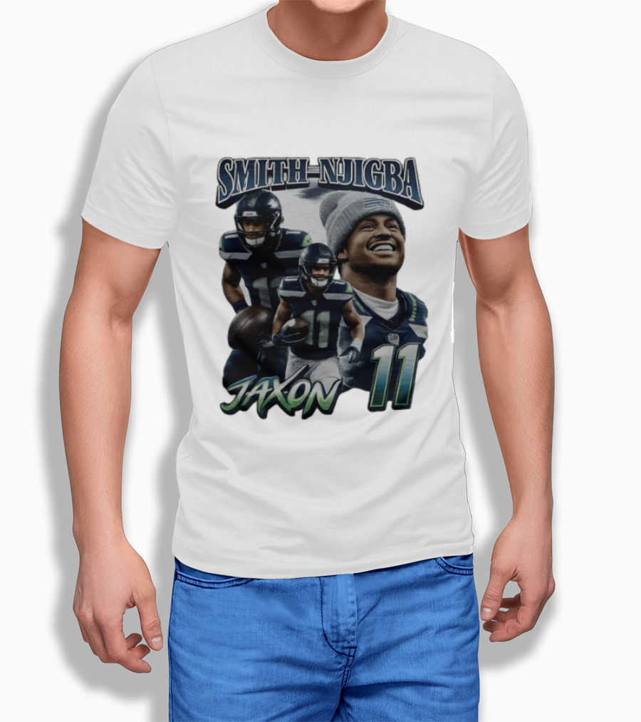 Jaxon Smith Njigba Seattle Seahawks 11 Player 90s T-Shirt