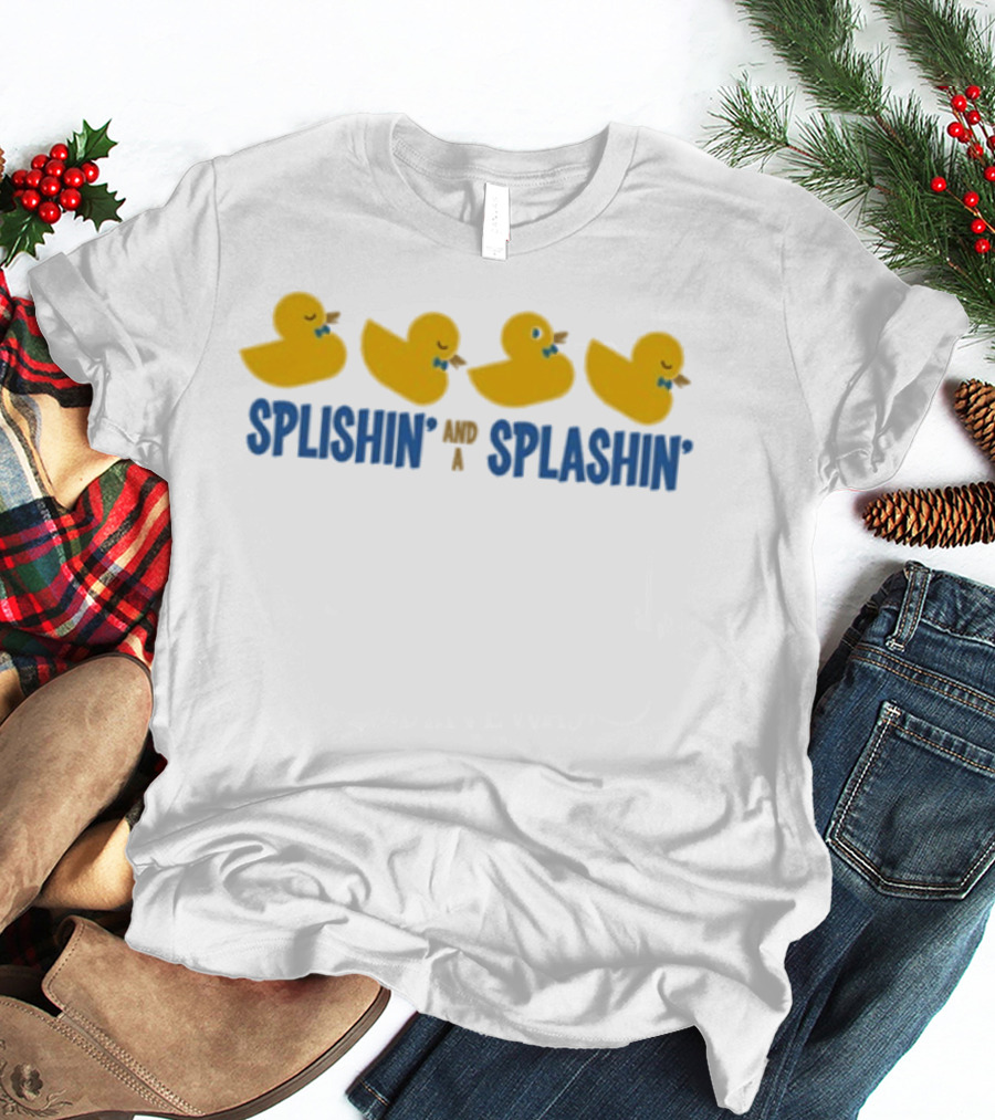 Splishin' Splashin' Just In Time Rubber Duck Fun T-Shirt