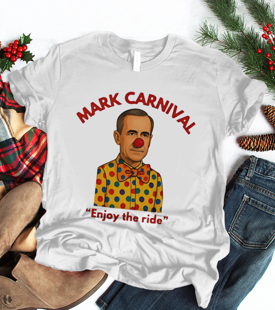 Mark Carnival Enjoy The Ride Clown Polka Dot Bow Tie T-Shirt