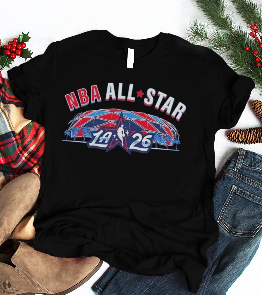 NBA All Star 2026 LA Stadium Logo Palm Trees T-Shirt