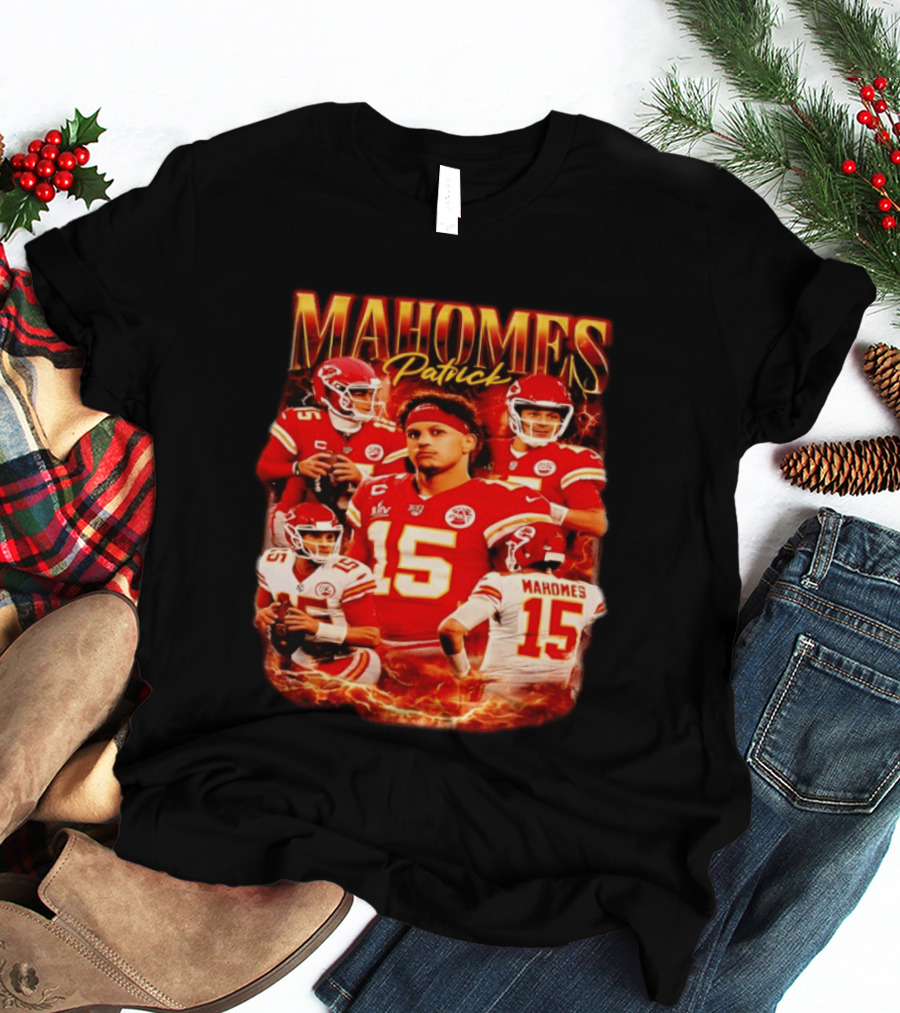 Patrick Mahomes Kansas City 90s KC Football Quarterback Chiefs NFL Champion T-Shirt
