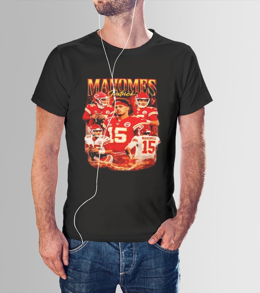 Patrick Mahomes Kansas City 90s KC Football Quarterback Chiefs NFL Champion T-Shirt