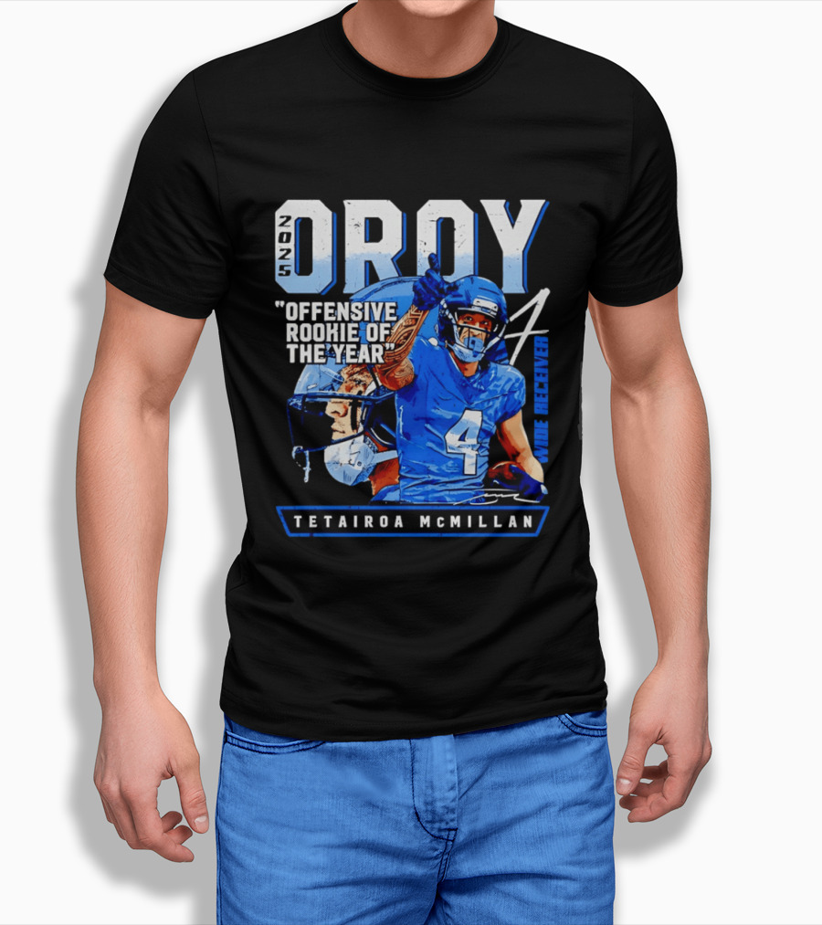 2025 OROY Offensive Rookie Of The Year Tetairoa McMillan Wide Receiver Carolina Panthers T-Shirt