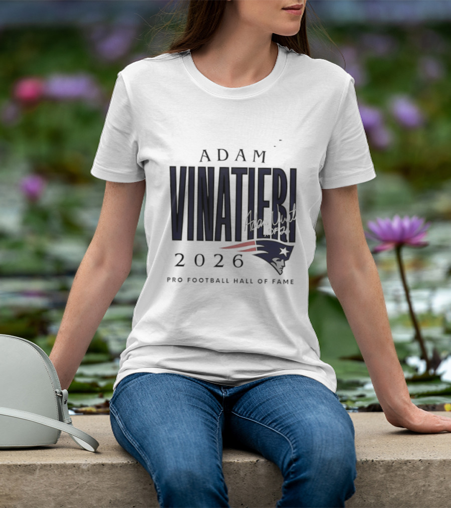 Adam Vinatieri 2026 Patriots Pro Football Hall Of Fame T-Shirt