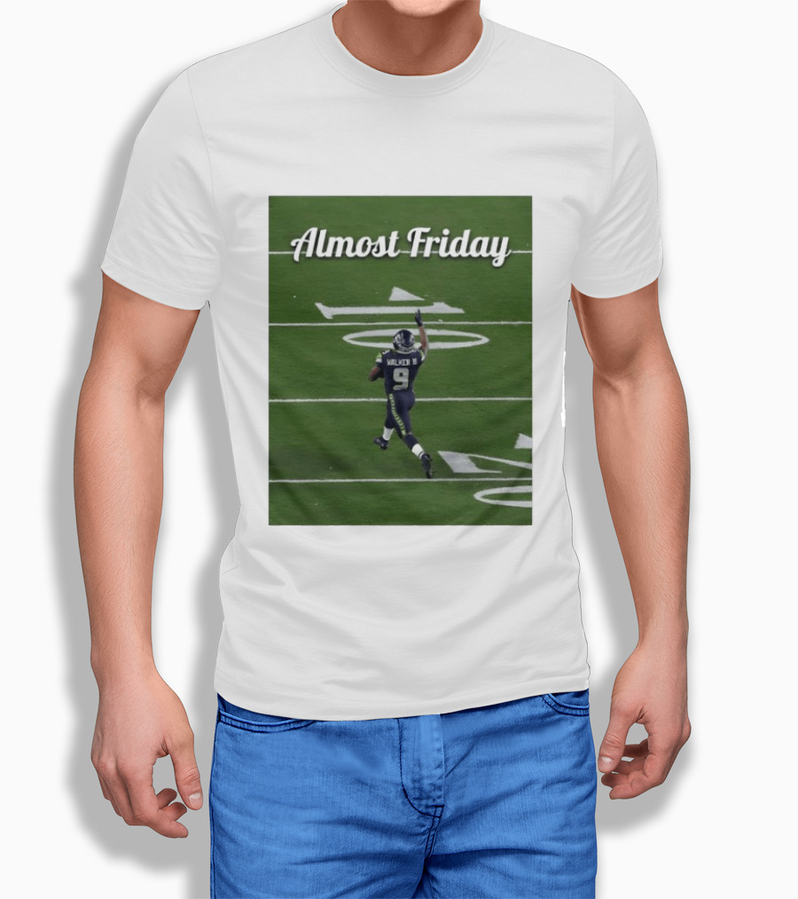 Almost Friday Kenneth Walker III Seahawks Football Celebration T-Shirt
