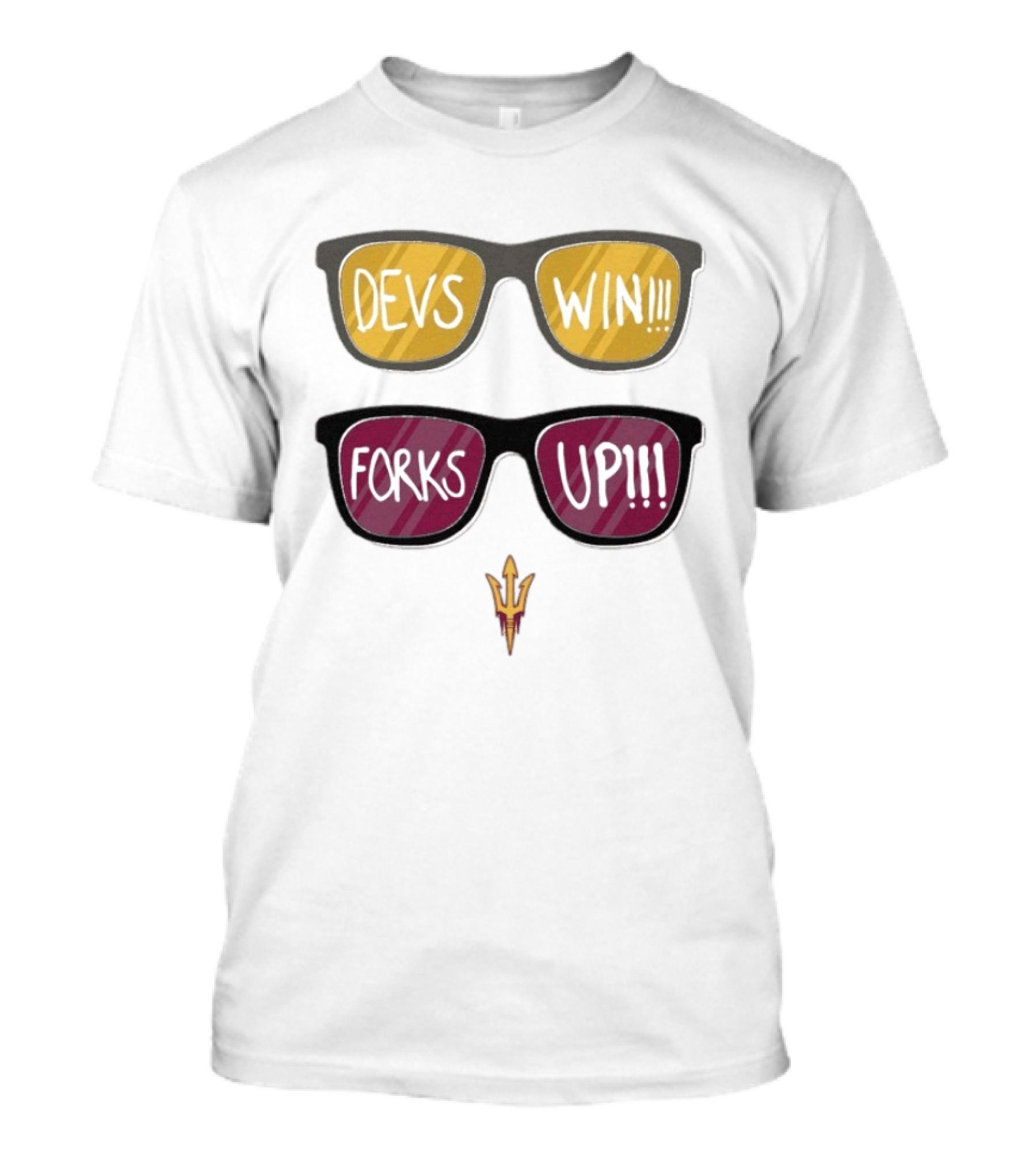 Arizona State Sun Devils Devs Win Forks Up Shades T-Shirt