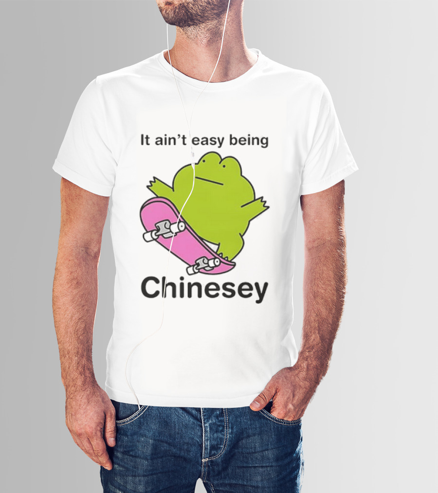 It Ain't Easy Being Chinesey Kawaii Frog On Skateboard T-Shirt