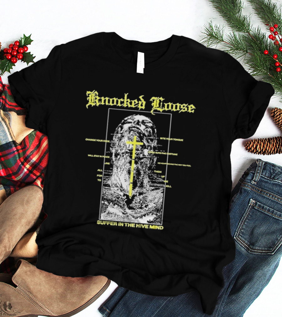 Knocked Loose Suffer In The Hive Mind Cross With Statue T-Shirt