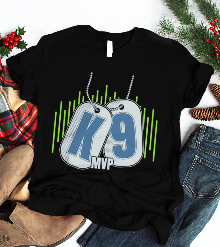 Seattle Seahawks K9 MVP Navy Dog Tags T-Shirt