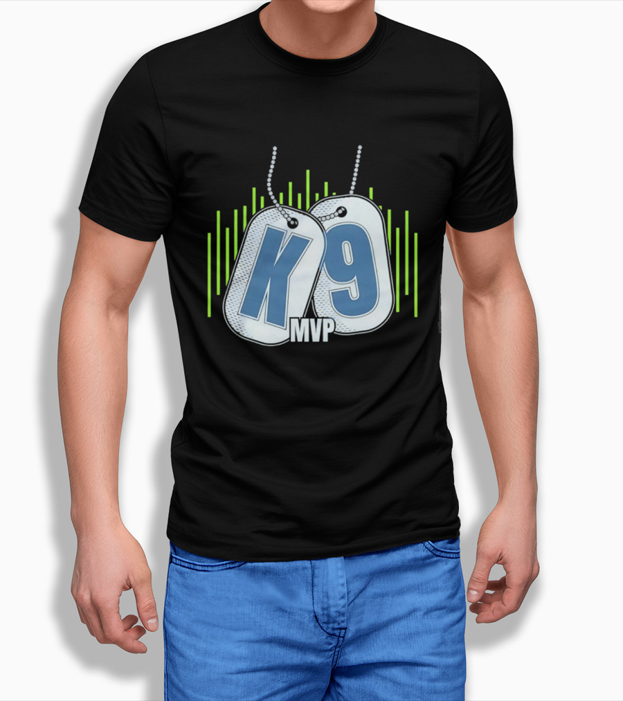 Seattle Seahawks K9 MVP Navy Dog Tags T-Shirt