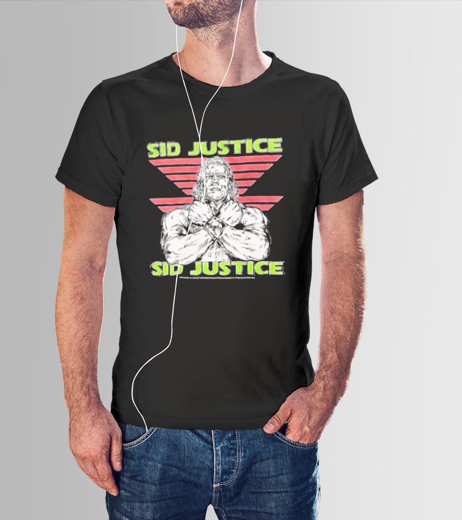 Sid Justice Wrestling Icon Retro Red T-Shirt