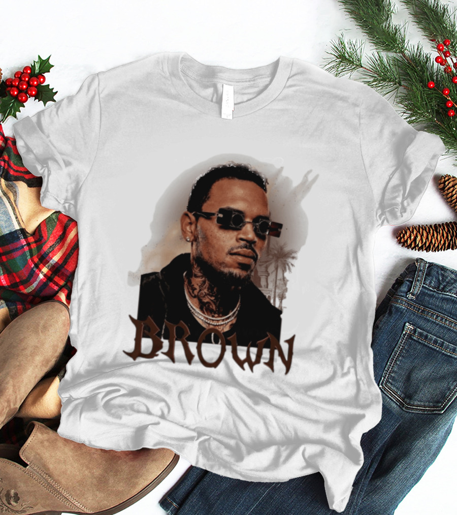 Chris Brown Highline Urban Style Sunglasses And Tattoos T-Shirt
