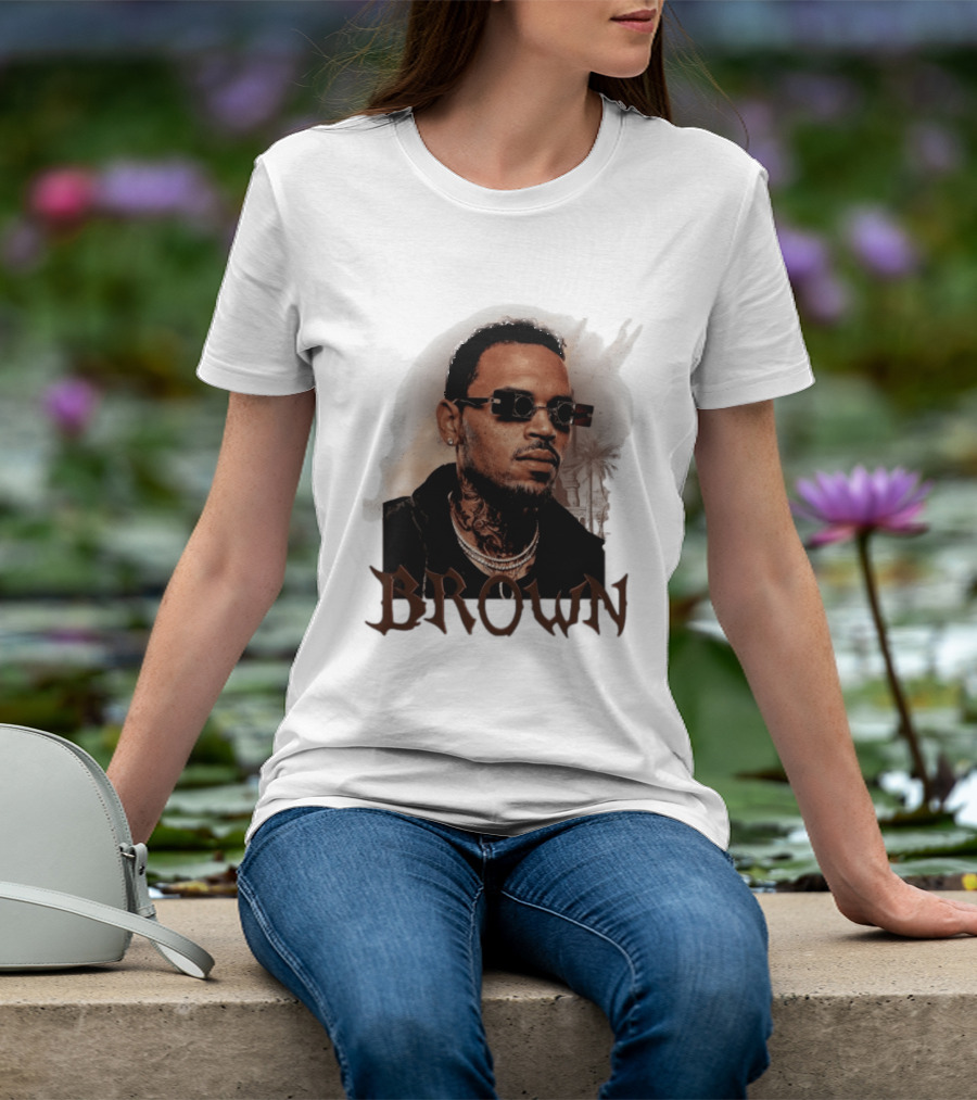 Chris Brown Highline Urban Style Sunglasses And Tattoos T-Shirt
