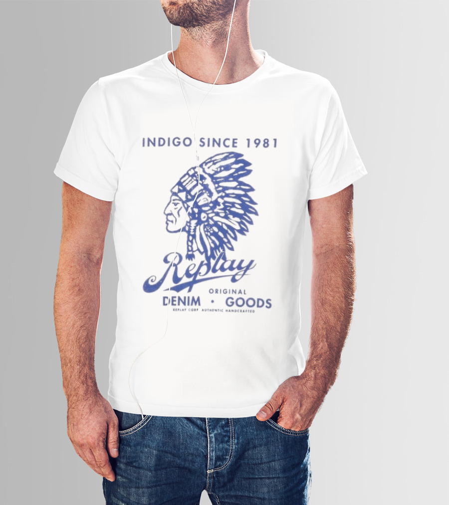 Indigo Since 1981 Replay Original Denim Goods T-Shirt