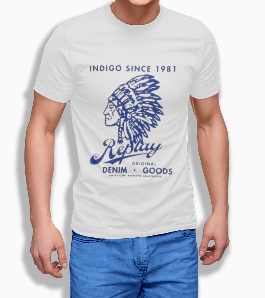 Indigo Since 1981 Replay Original Denim Goods T-Shirt