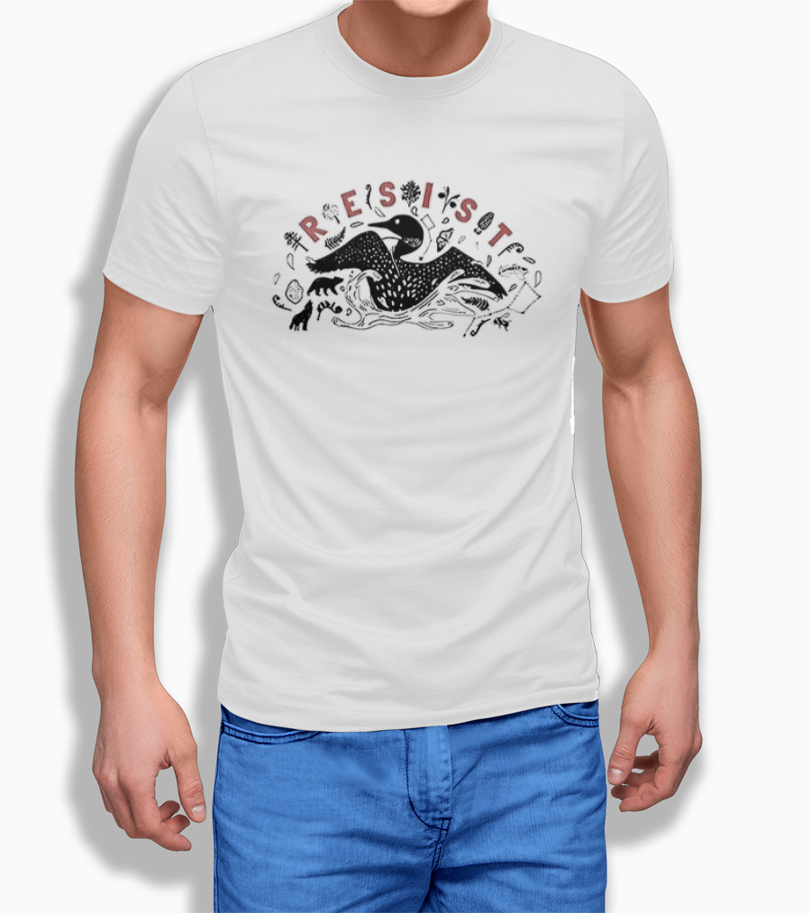 Minnesota Loon Resist Wildlife Conservation Advocate T-Shirt