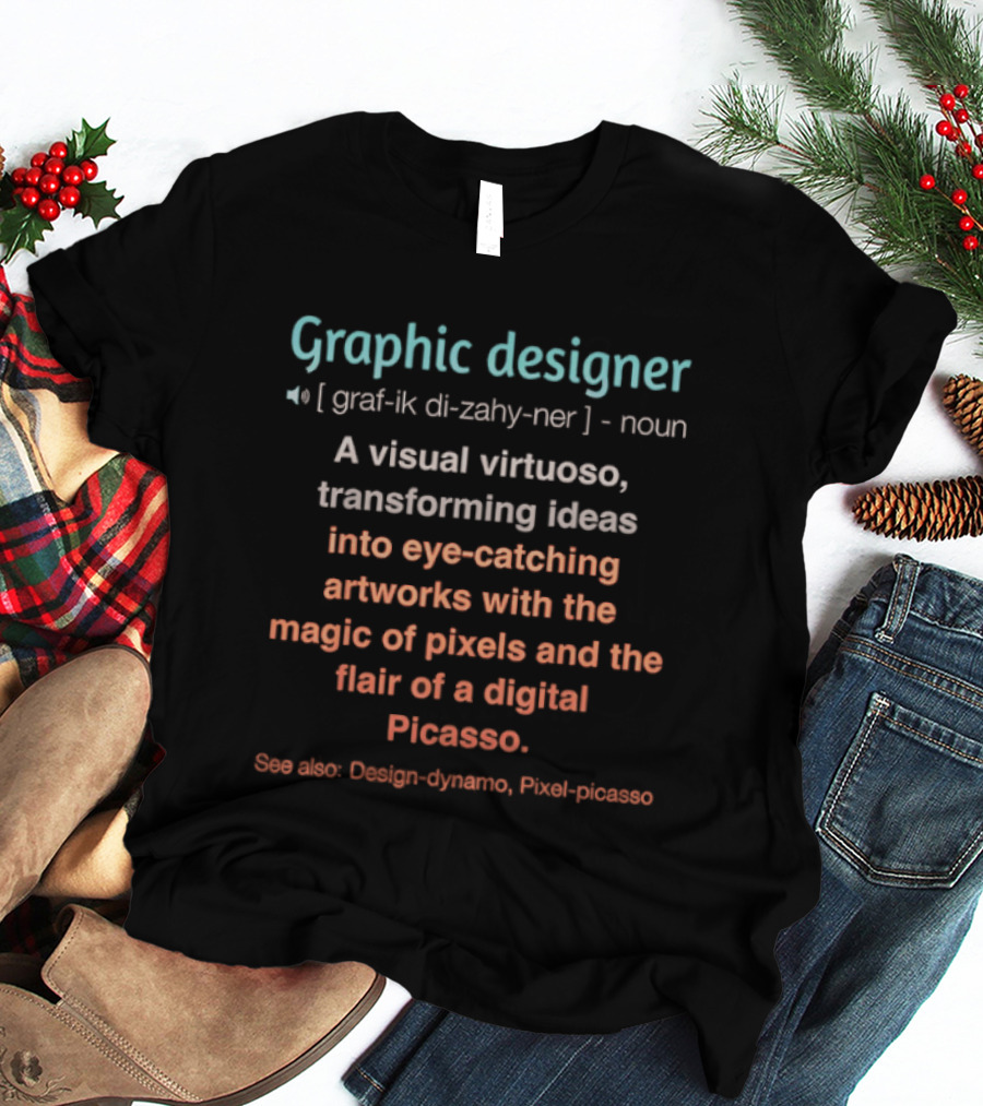 Graphic Designer Magic Of Pixels Flair Digital Picasso T-Shirt