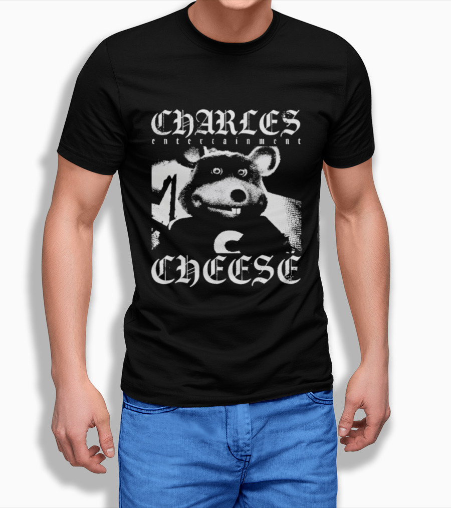 CHARLES ENTERTAINMENT CHEESE Vintage Gothic Rat T-Shirt