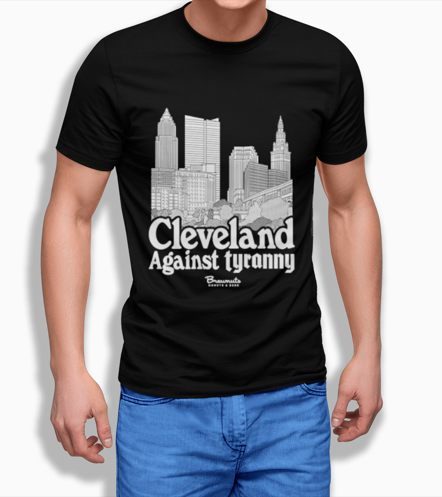 Cleveland Against Tyranny City Skyline Tower City Terminal Towers T-Shirt