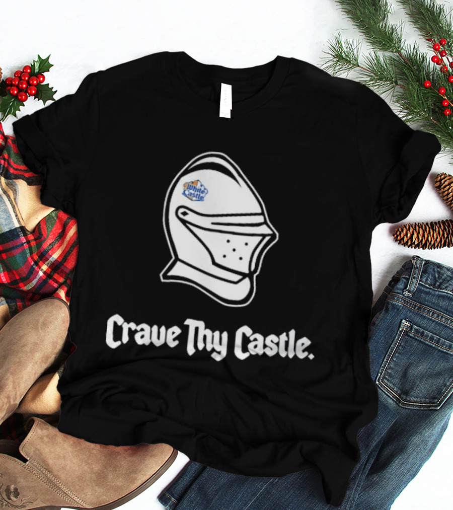 Crave Thy Castle White Castle Knight Helmet T-Shirt