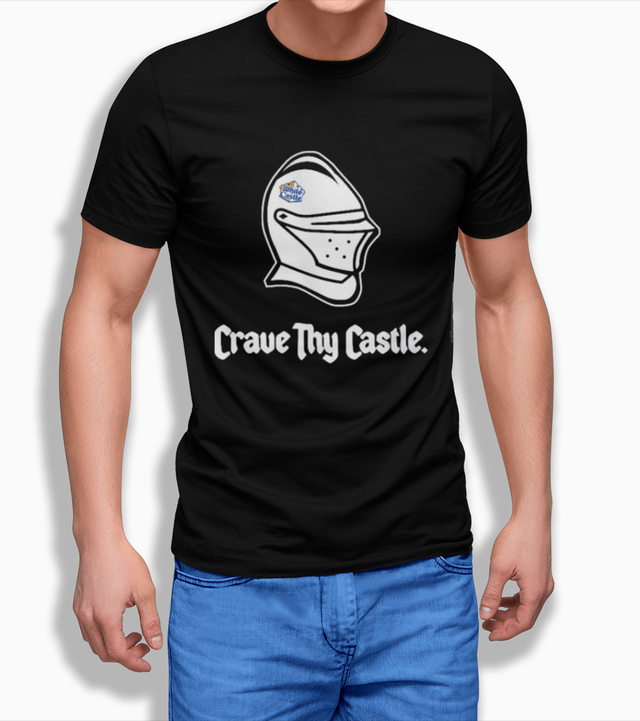 Crave Thy Castle White Castle Knight Helmet T-Shirt