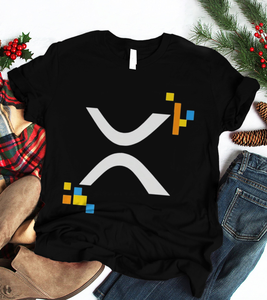 XRP Ledger XRPL Cryptocurrency Symbol Blocks T-Shirt