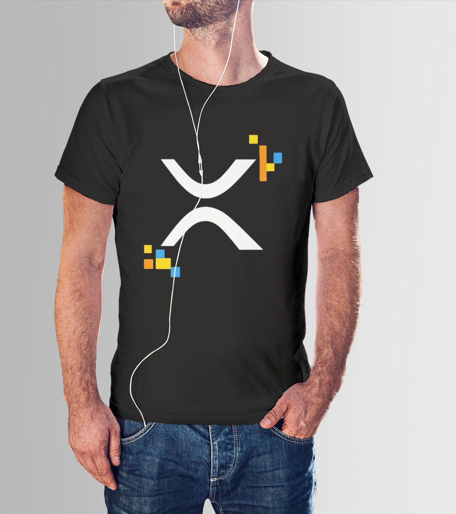XRP Ledger XRPL Cryptocurrency Symbol Blocks T-Shirt