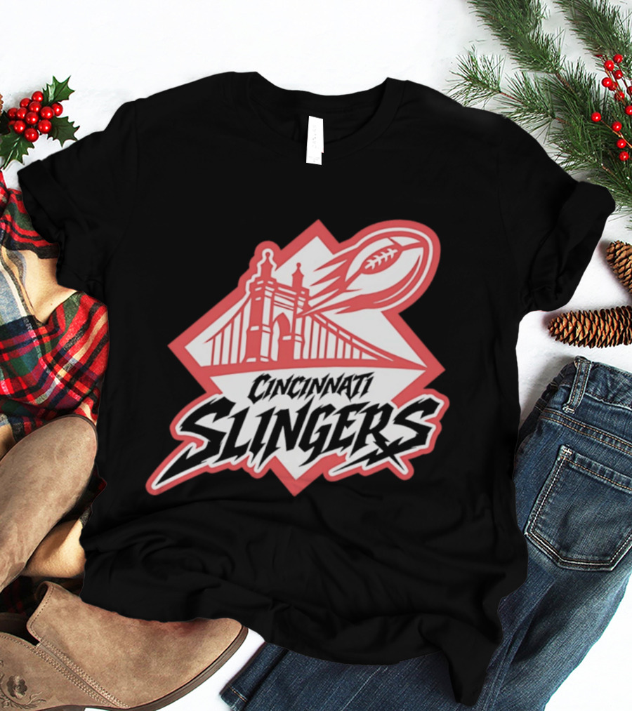 Cincinnati Slingers Football Bridge T-Shirt