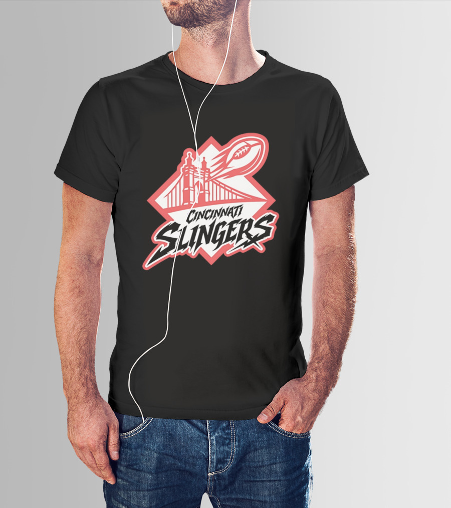 Cincinnati Slingers Football Bridge T-Shirt