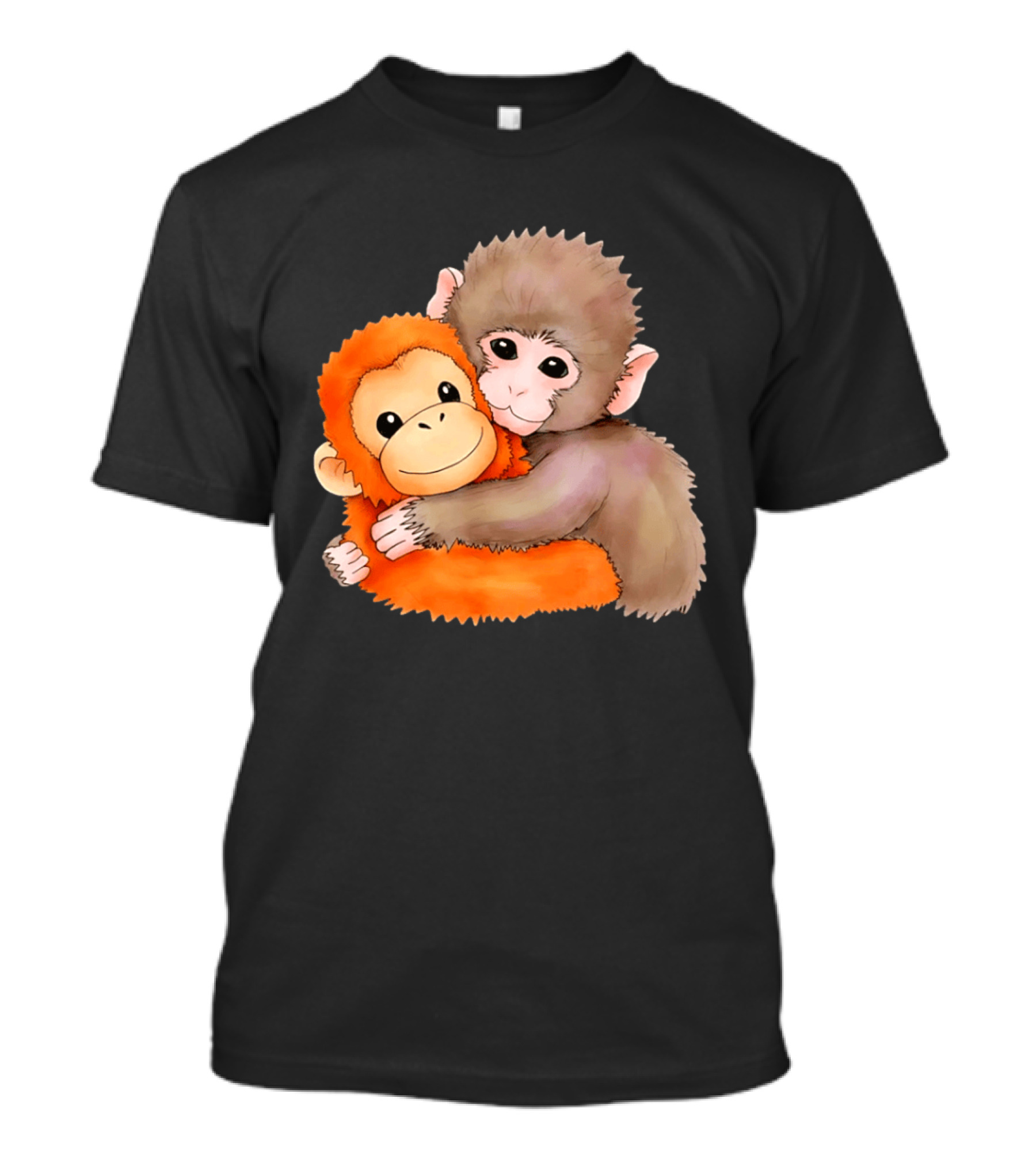Baby Monkey Named Punch Hugging Meme Cute Animal Friendship T-Shirt