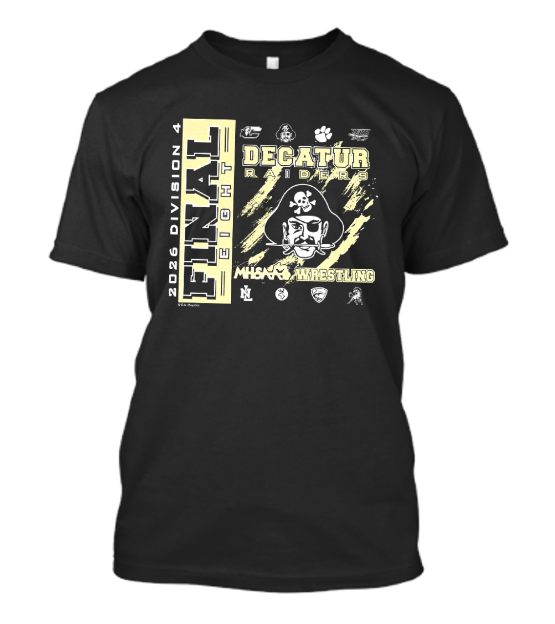 Decatur Raiders 2026 Division 4 Final Eight MHSAA Wrestling T-Shirt