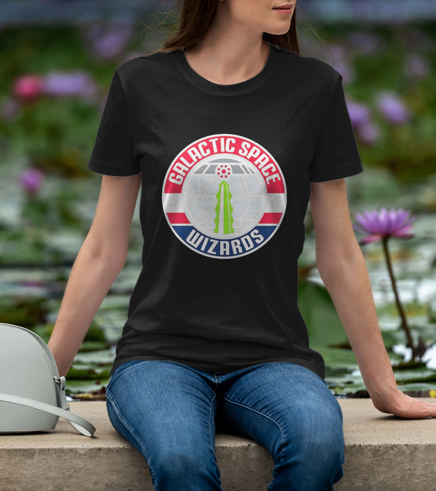 Galactic Space Wizards Iconic Sci Fi Emblem Magic Force Motif T-Shirt