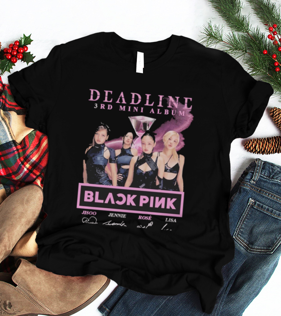 BlackPink Deadline 3rd Mini Album Jisoo Jennie Rosé Lisa T-Shirt