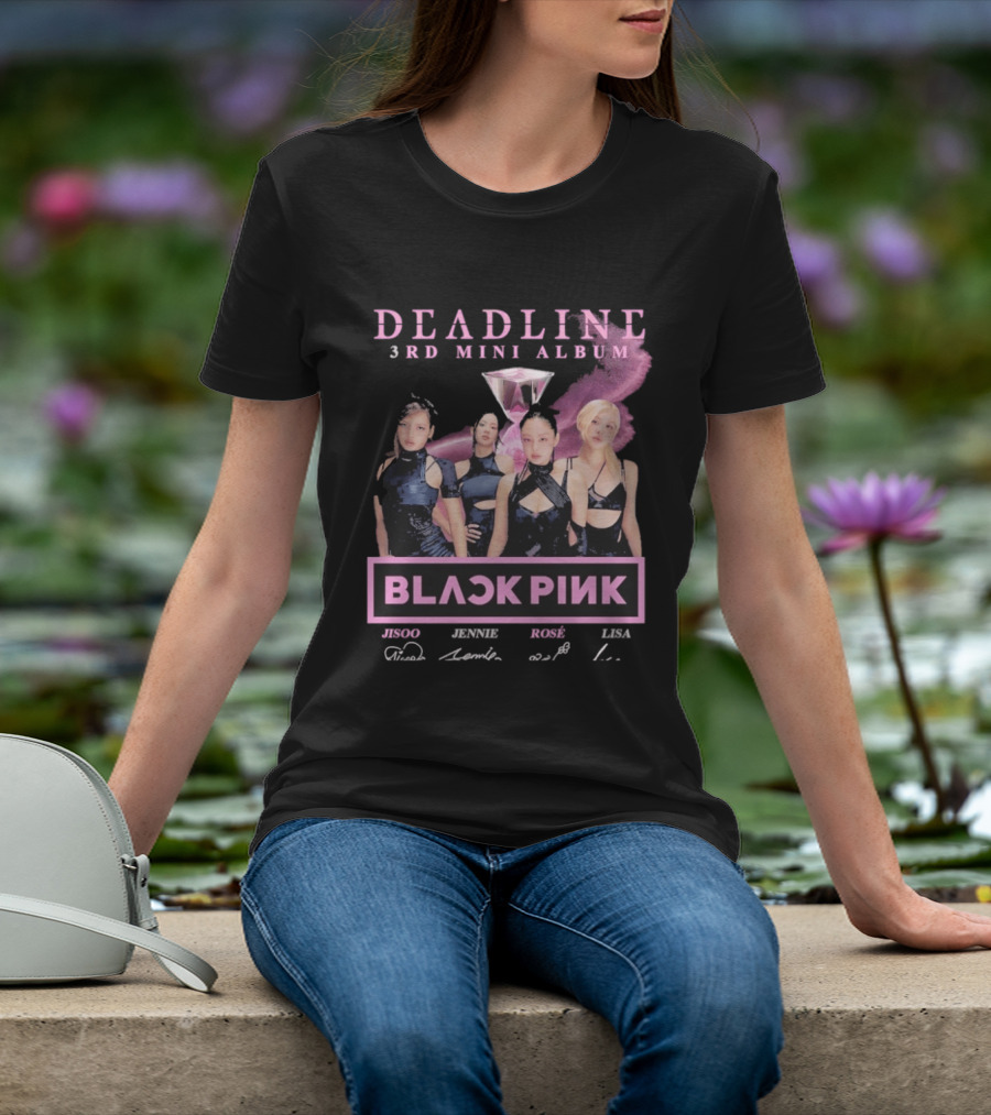 BlackPink Deadline 3rd Mini Album Jisoo Jennie Rosé Lisa T-Shirt