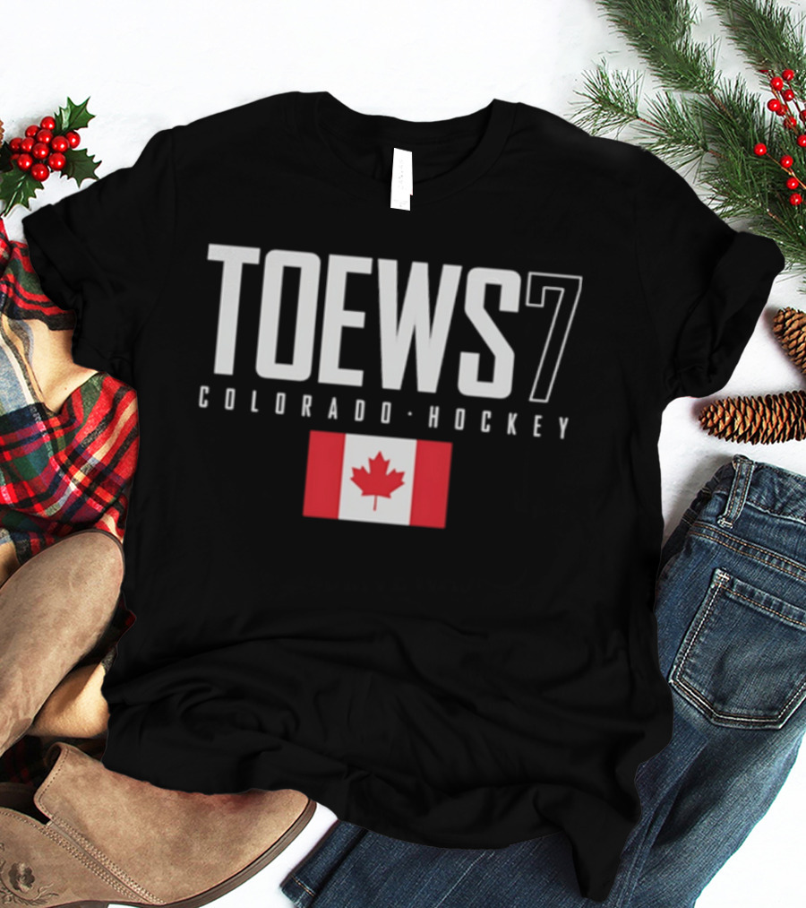 Toews 7 Colorado Hockey Canada Flag T-Shirt