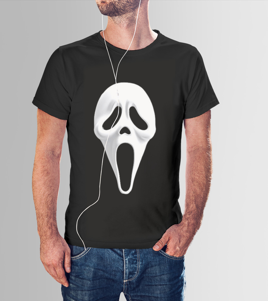 Ghost Face Scream Mask Iconic Horror Villain T-Shirt