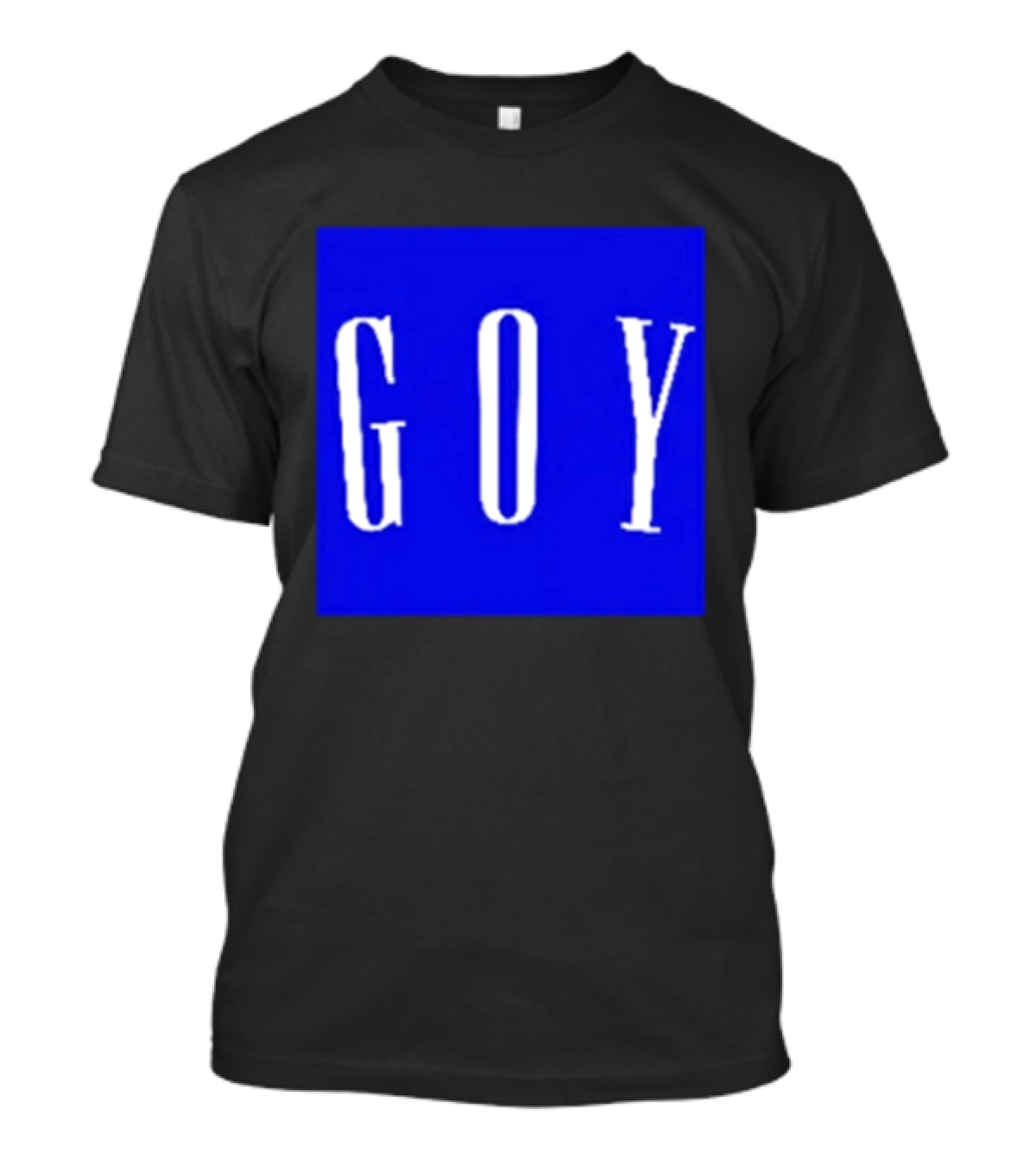GOY Blue Bold Text Minimalist T-Shirt