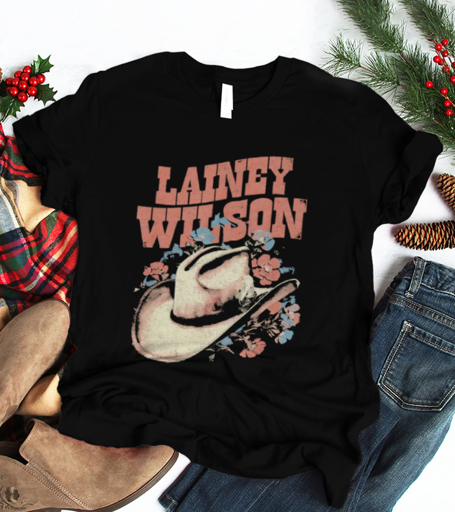 Lainey Wilson Country Music Western Hat Floral T-Shirt