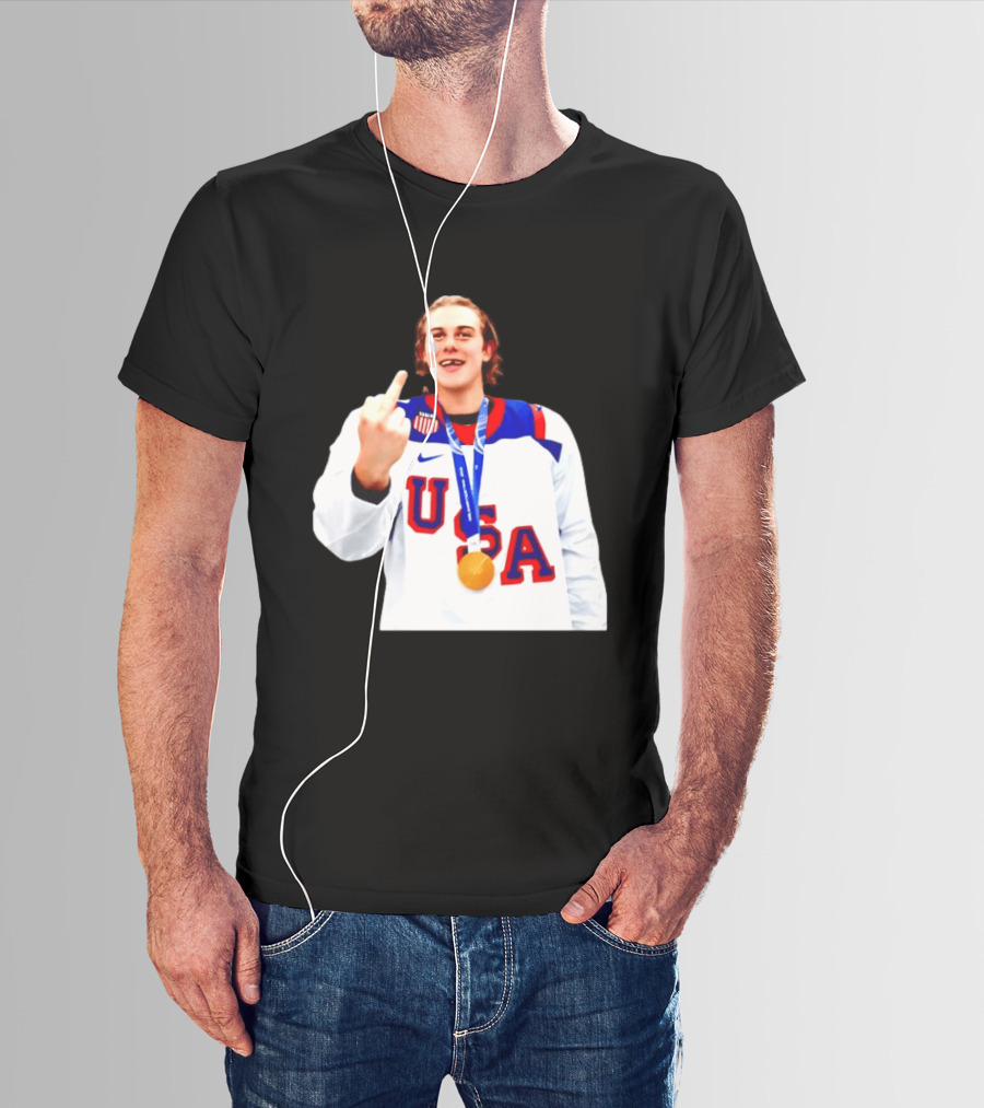 USA Gold Medal Middle Finger Olympic 2026 T-Shirt