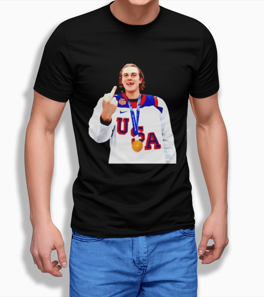 USA Gold Medal Middle Finger Olympic 2026 T-Shirt