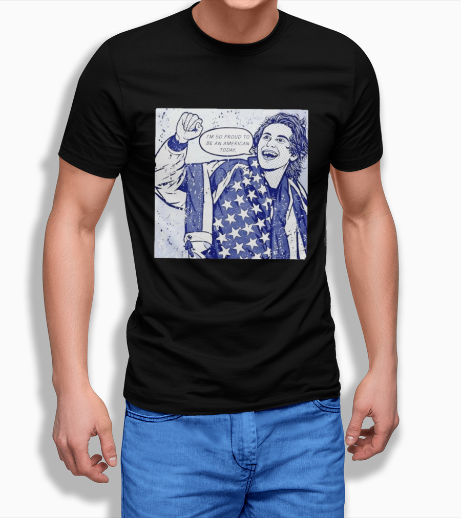 Jack Hughes USA I'm So Proud To Be An American Today T-Shirt