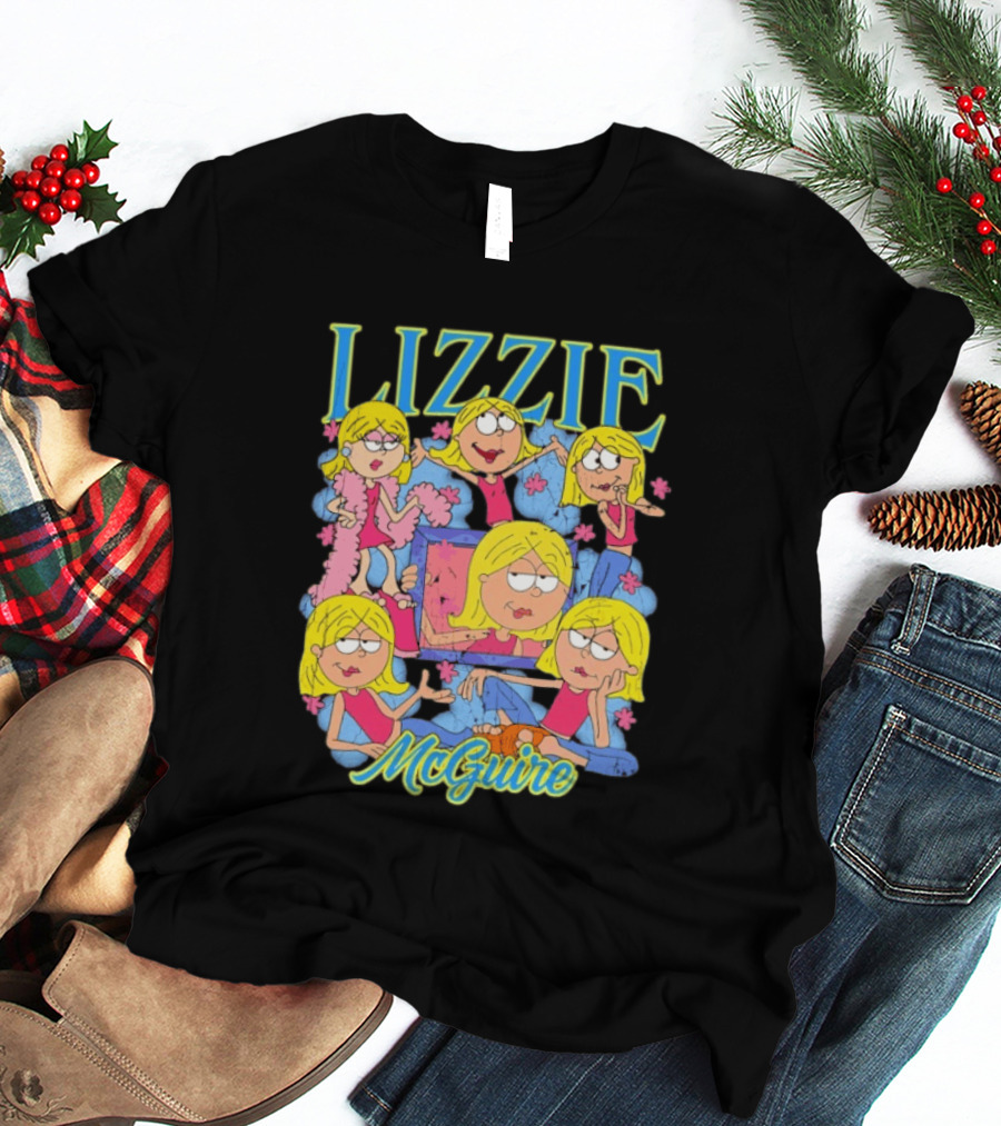 Lizzie McGuire Cartoon Characters Graphic Featuring Lizzie T-Shirt