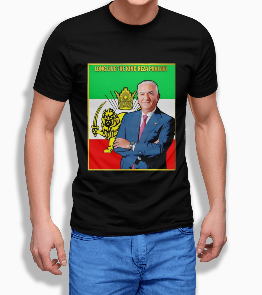 Long Live The King Reza Pahlavi Iranian Flag Lion T-Shirt
